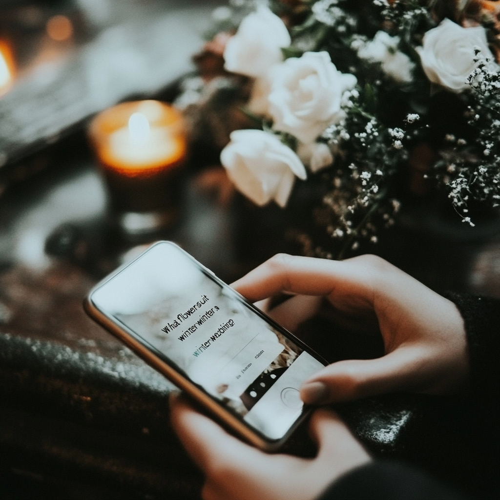 Itinai.com a bride to be is browsing her phone during lunch b d82533ac dc1e 4a9e 97b2 844ec48c6392 1