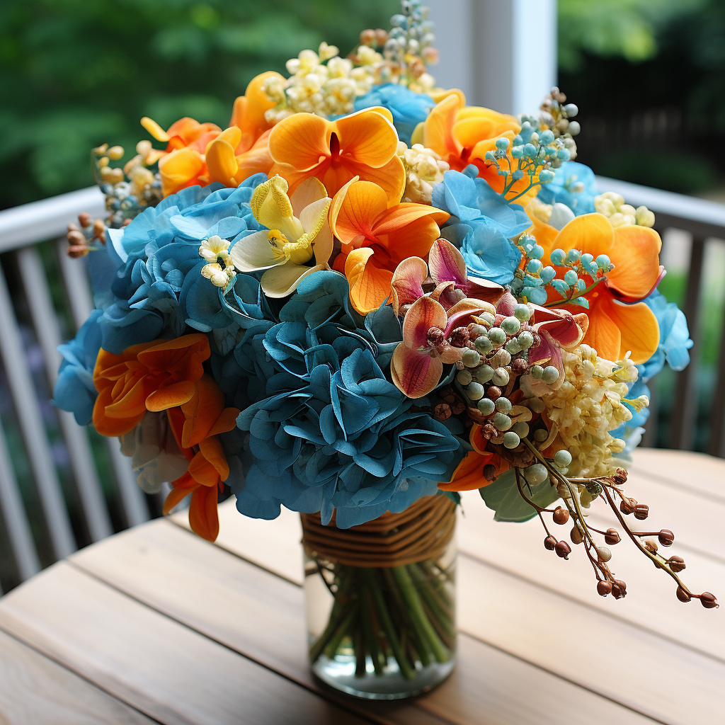 Itinai.com a very stylish bride bouquet from the top closeup bda73fea fc23 469a b044 3a7d7cf5a561 3